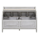 Rustic Style Solid wood Entryway Multifunctional Storage Bench with Safety Hinge 76985453