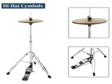 Full Size Adult Drum Set 5-Piece Black with Bass Drum, two Tom Drum, Snare Drum, Floor Tom, 16" Ride 13631659