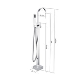 Freestanding Bathtub Faucet with Hand Shower W1533125181