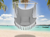 Pillow Tassel Hanging Chair Light Gray 86995198