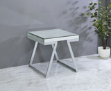 Alfresco - Mirrored Top Square End Table - Silver B081P160101