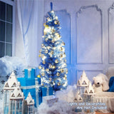 6FT Artificial Christmas Tree - 520 Branch Tips, Blue/Pencil Shape Design, Eco-Friendly PVC Sturdy 93421886