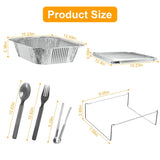36-Pcs Disposable Chaffing Buffet with-Covers, Utensils Premium Chafing Dish Set for Events, 88920939