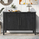 ZUN U-Style Storage Cabinet Sideboard Wooden Cabinet with 2 Metal handles and 2 Doors for Hallway, WF299849AAB