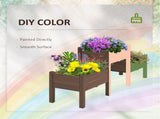 73" x 18" x 32" 3 Elevated Garden Planters 3-Tier Raised Bed for Veggies, Herbs & Flowers 00457272