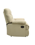 ZUN Beige Recliner with Pillow Top Armrest B062P215431