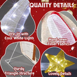 VINGLI 3.7FT Lighted 2D Nativity Scene Outdoor Christmas Decorations, with 170 White LED Lights and 96286424
