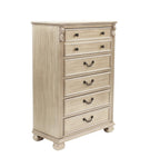 ZUN Antique Silver 1pc Chest Of Drawers Storage Bedroom Furniture Traditional Classic Style Chest B011P238882