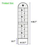 2 Pack Metal Garden Trellis 86.7" x 19.7" Rustproof Trellis for Climbing Plants Outdoor Flower W1586P268024