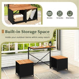 2-in-1 picnic table and chair set with storage 42666717