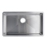 ZUN 30" L X 18" W Undermount Single Bowl 16 Gauge 304 Stainless Steel Kitchen Sink W1225P266010