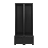 ON-TREND Elegant Free Standing Hall Tree Set of 2, Multifunctional 3-IN-1 Entryway Coat Rack with N721P249242B