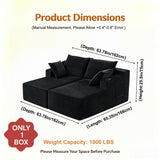 63.78" Modular Sectional Sofa,Cloud Sectional Couch with Deep Seat,Upholstered Boneless Couches for W6263P547479