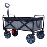 150L Collapsible Wagon Cart Foldable, Utility Garden Wagon with 360lbs Weight Capacity, Heavy Duty W321P269219