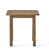 SELMA Acacia wood Accent Side Table in Natural Stained, Weather-Resistant Rectangular End Table for N770P248135N