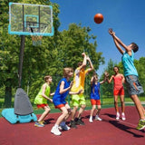 ZUN Use for Outdoor Height Adjustable 7.5 to 10ft Basketball Hoop 44 Inch Backboard Portable Basketball 35997796