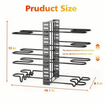 ZUN 8 Tier Pot and Pan Organizer Rack for Cabinet With 3 DIY Methods, Adjustable Organizer for Pots, 39511838