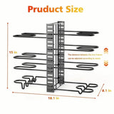 ZUN 8 Tier Pot and Pan Organizer Rack for Cabinet With 3 DIY Methods, Adjustable Organizer for Pots, 39511838