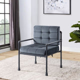 Grey and Sandy Grey Cushion Back Accent Chair B062P185736