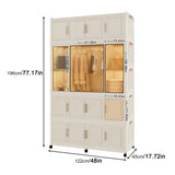 Portable Wardrobe Closet Storage Organizer for Clothes,Clothes Dresser,17 Magnetic Doors-17 Cubes & 71859844
