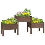 ZUN Wooden Planter、Flower shelf,Wood Planter Box-Coffee 00457272