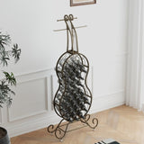 ZUN Cello Shape Wine Bakers Rack, Freestanding Wine Rack with Storage Bottle, Wine Storage Home Bar for W2167P192595