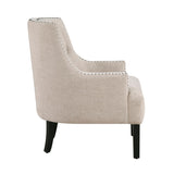 Modern Traditional Accent Chair Chenille Upholstery Button-Tufted Solid Wood 1pc Living Room B011P182659