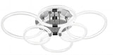 Modern LED, Flush Mount Ceiling Light with Dimmable Remote Control, 6Rings Acrylic Fixture for 33790869