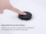 2-Handle 4-Inch Oil Rubbed Bronze Bathroom Faucet, Bathroom Vanity Sink Faucets with Pop-up Drain 81274713