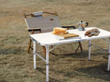 90 x 60 x 70cm Home Use Aluminum Alloy Folding Table White 63051688