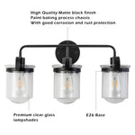 ZUN ll Sconces Set of 3 with Clear Glass Shade,Modern ll Sconce,Industrial Indoor ll Light Fixture for 77804163