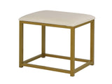 Large Vanity Set with 10 LED Bulbs, Makeup Table with Cushioned Stool, 3 Storage Shelves 2 Drawers, 09207854