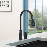 Kitchen Sink Faucet with Separate Handle, Matte Black W1243P324190
