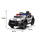 ZUN Licensed Dodge Charger,12v Kids ride on police car W/Parents Remote Control,anti-collision W1396P172631