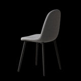 Dining Chairs Set of 4 modern kitchen dining chairs, linen padded seats, and sturdy black metal leg 14491893
