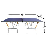 ZUN 8ft Mid-Size Table Tennis Table Foldable & Portable Ping Pong Table Set for Indoor & Outdoor Games 05742076