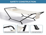 Freestanding Hammock with Stand, 600LBS Heavy Duty Outdoor Hammock Bed with Soft Pillow & Storage 99562261