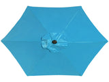 7.5ft Patio Umbrella with Crank Handle, Outdoor Market Umbrella with 6 Sturdy Umbrella Ribs 99585097