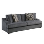 ZUN Modern Traditional Luxury Living Room Sofa 1pc Plush Microfiber Upholstery 4 Decorative Pillows B011P183632