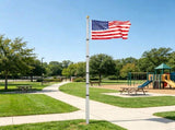 30FT Telescoping Flagpole Kit, Heavy Duty Aluminum In-Ground Flag Pole with 3 Display Modes, 83521797