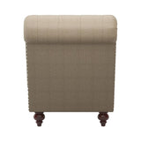 Modern Stylish Brown Color 1pc Chaise Button-Tufted Nailhead Trim w Bolster Pillow Comfortable B01165808