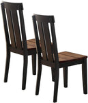 ZUN Natural Solid wood Dark Brown hues Set of 2 Chairs Dining Room Seatings Chair HSESF00F1571