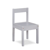 Della 3-Piece Solid Wood Kids Table & Two Chair Set, Gray B022P174729