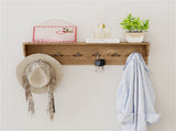 Wall Mount Coat Rack with Shelf - 31.5"x5.5"x8", 6 Hooks & 110LBS Capacity 23101539