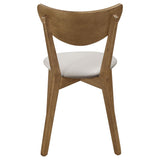 Tan and Chestnut Curved Backs Dining Chair B062P153700