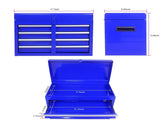 Detachable 5 Drawer Tool Chest with Bottom Cabinet and One Adjustable Shelf--Blue 35102521