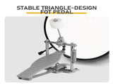 14"x10" 3-Pieces Junior Kids Drum Set Kit Pedal Drum Stick Wrench Drum Stool Dark blue 27761047