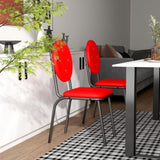 4-piece bar stools, faux leather dining chairs with waterproof surface and metal legs, easy to W2167P206046