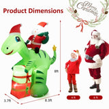 8 Feet Christmas Decoration Inflatable Santa Claus Dinosaur Decoration 44282423