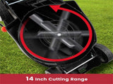 12 ampere 13.5 inch electric rope lawn mower with dual safety switches -Red 48582544